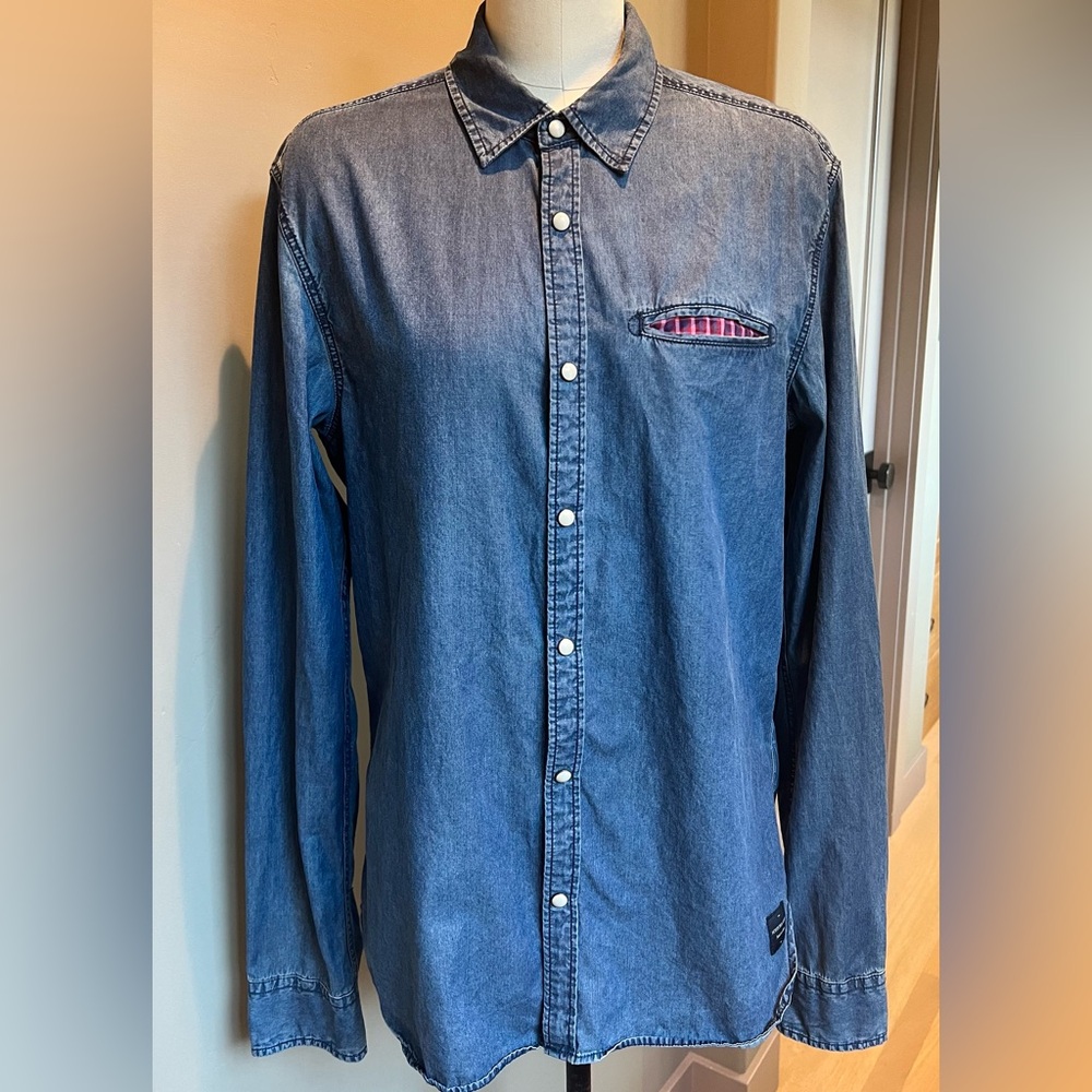 SCOTCH & SODA Amsterdam Couture Chambray snap shirt